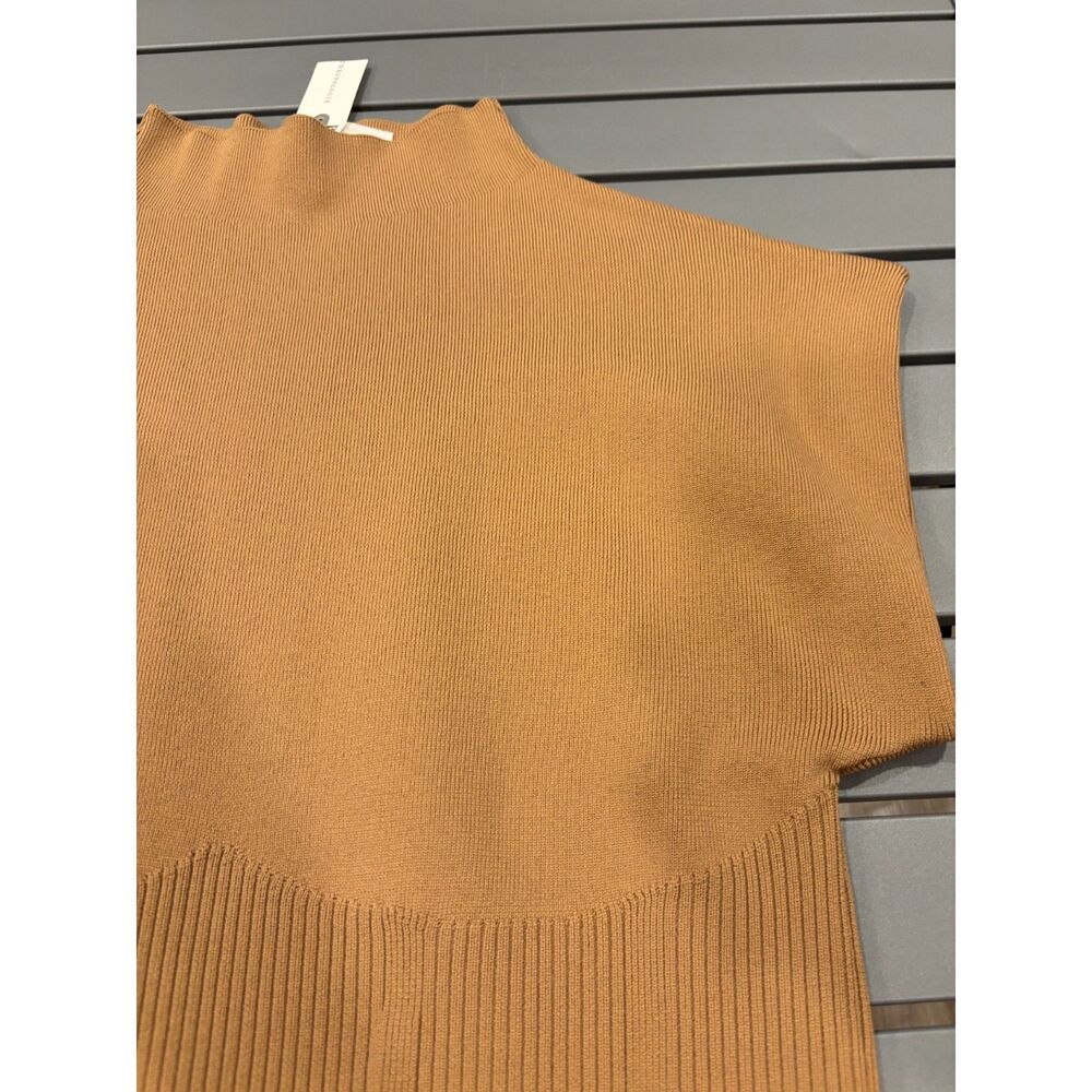 Anthropologie Knit Dress Women's Medium in Cedar Brown Short Sleeve NEW - Picture 7 of 8